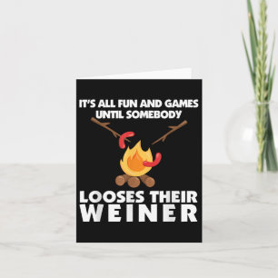 Funny Camping Love Your Weiner Campfire Karte