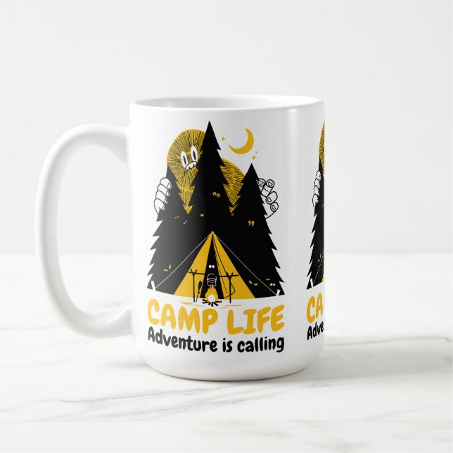 Funny Camping Monster - Camp Life Adventure Kaffeetasse (Links)