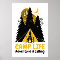 Funny Camping Monster - Camp Life Adventure