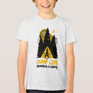 Funny Camping Monster - Camp Life Adventure Tri-Blend Shirt