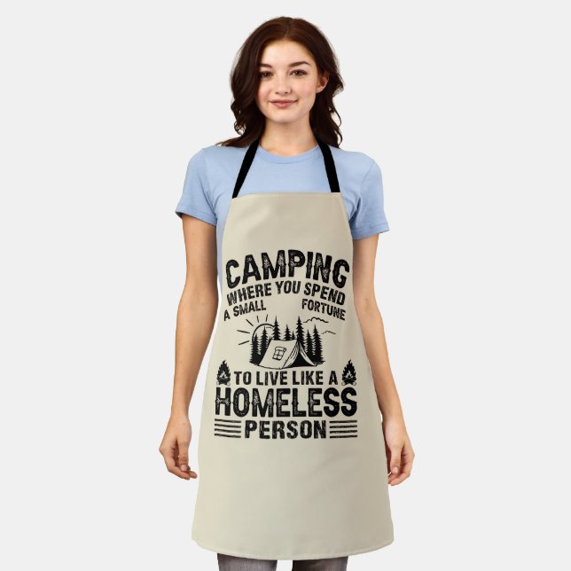 Funny Camping Redewendungen Schürze (Getragen)