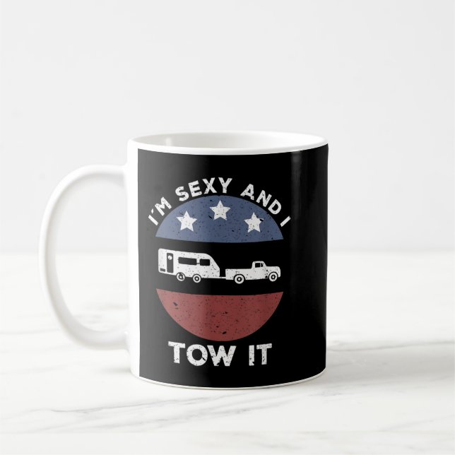 Funny Camping RV Im Sexy und ich zog es Kaffeetasse (Links)