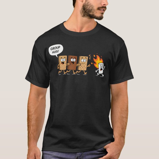 Funny Camping S'Mores Group Hug Cute Marshmallow C T-Shirt (Vorderseite)