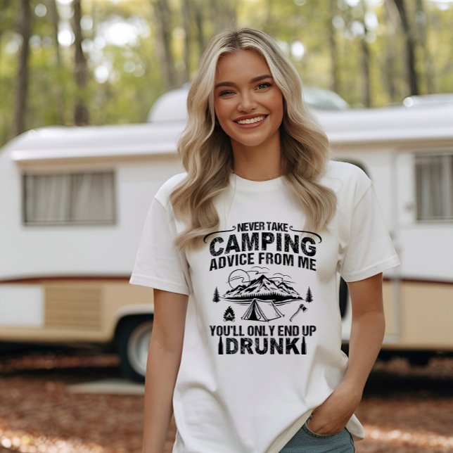 Funny Camping trinkt Redewendungen T-Shirt (Von Creator hochgeladen)