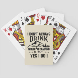 Funny Camping und Trinken Redewendungen Spielkarten
