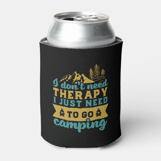 Funny Camping Wanderangebot Ich brauche keine Ther Dosenkühler (Kanne Vorderseite)