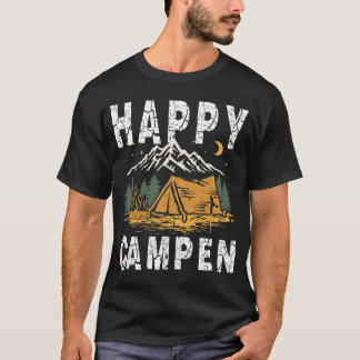 Funny Camping Wandern Lover Moderner Glücksbringer T-Shirt