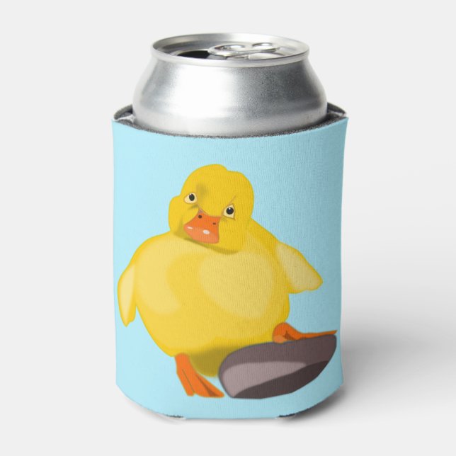 Funny Can Cooler mit gelber Ente - individuell ein Dosenkühler (Kanne Vorderseite)