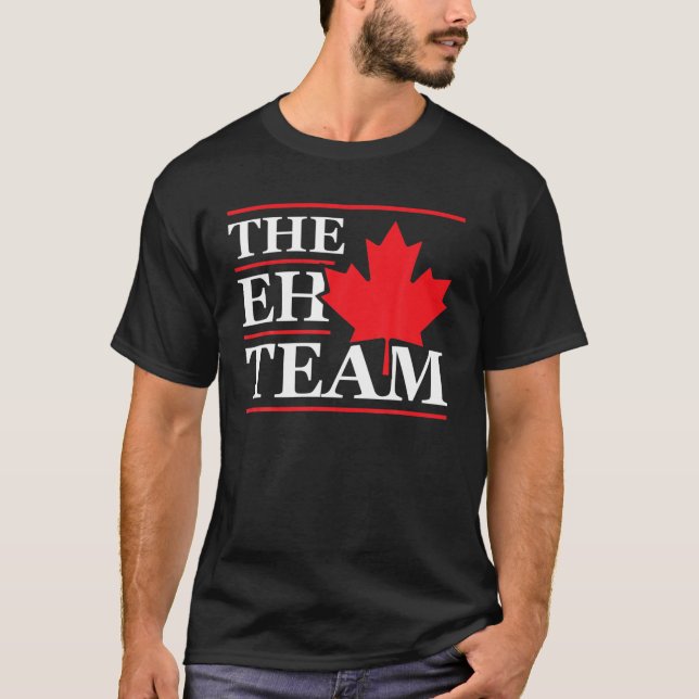 Funny Canada Eh Team - Canadian Comedy Sarcasm Map T-Shirt (Vorderseite)