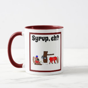 Funny Canada Elch und Biber mit Ahornsirup Tasse