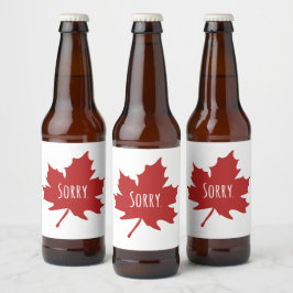Funny Canadian Bierflaschenetikett
