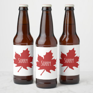 Funny Canadian Bierflaschenetikett