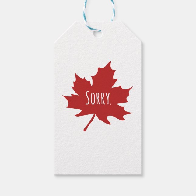 Funny Canadian Geschenkanhänger (Vorderseite)