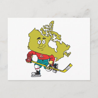Funny Canadian Hockey Postkarte