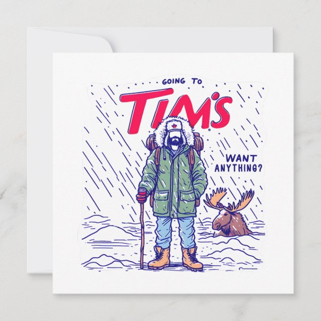 Funny Canadian-Kaffee Karte (Vorderseite)