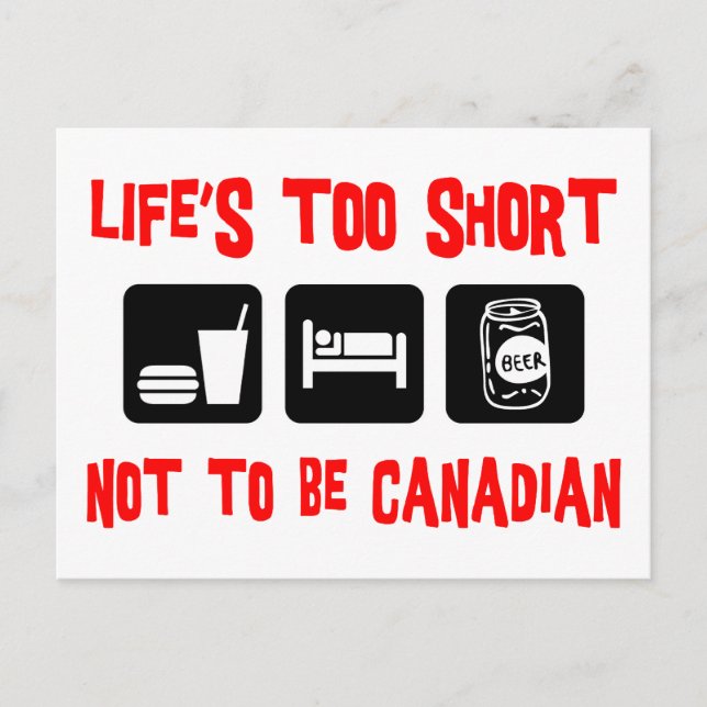 Funny Canadian Postkarte (Vorderseite)