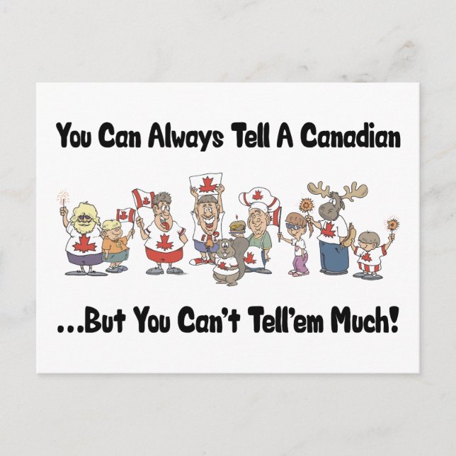 Funny Canadian Postkarte (Vorderseite)