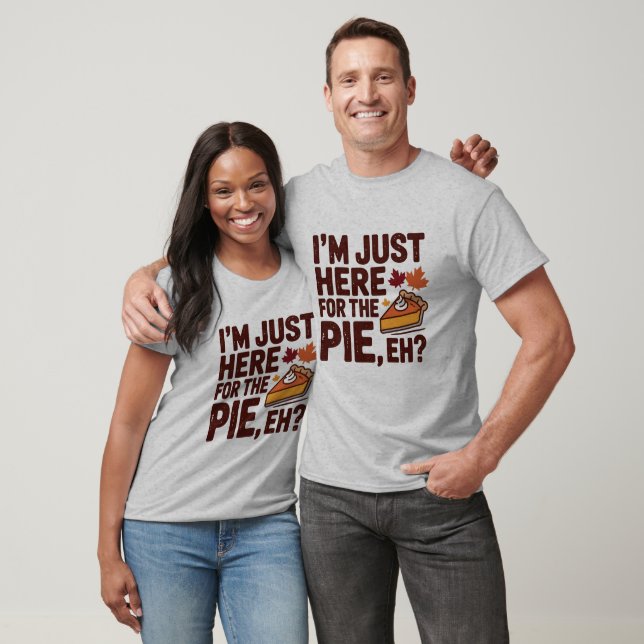 Funny Canadian Thanksgiving Pie 'Eh' Retro Fall T-Shirt (Unisex)
