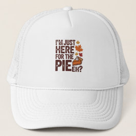 Funny Canadian Thanksgiving Pie 'Eh' Retro Fall Truckerkappe