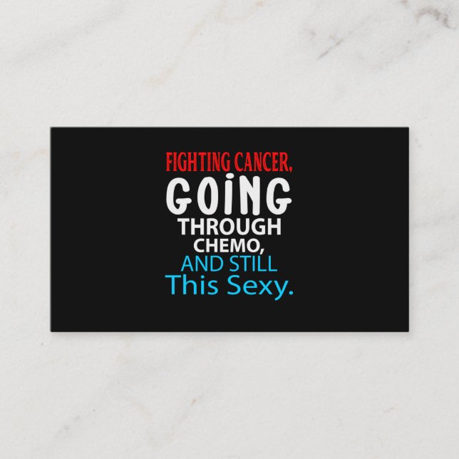 Funny Cancer Fighter Inspirational Quote Chemo Visitenkarte (Vorderseite)