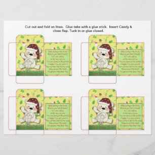 Funny Candy Packet Polar Bär Gekackt mit Sprichwor Flyer