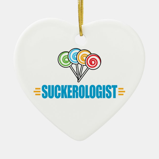 Funny Candy Sucker Keramik Ornament (Vorne)