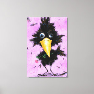 Funny Canvas Print mit In Liebe Crow Leinwanddruck