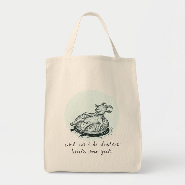 Funny Capricorn Goat Zodiac Holiday Birthday Gift Tragetasche (Vorne)