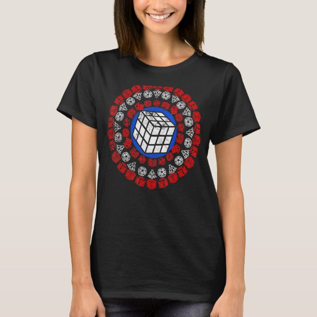 Funny Captain Cuber Speed Cubing Lover Math Puzzle T-Shirt (Vorderseite)