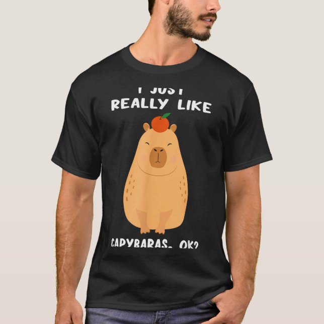 Funny Capybara Art For Men Women Kids Rodent Capyb T-Shirt (Vorderseite)