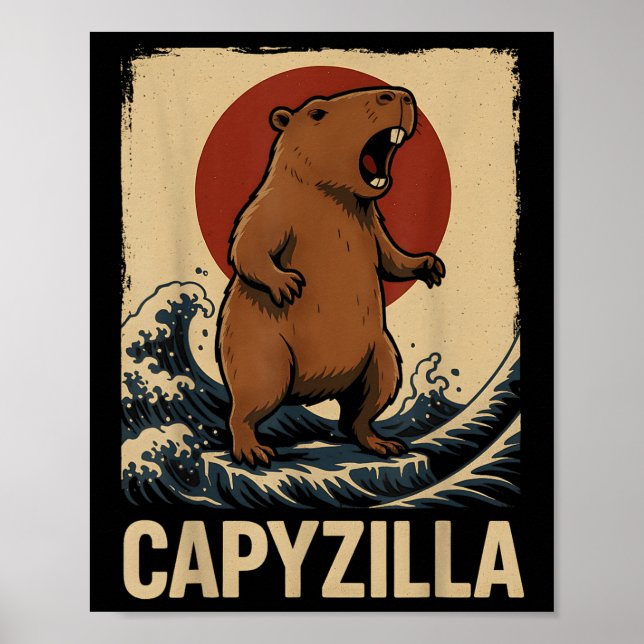 Funny Capybara Boys Girls Schule Poster (Vorne)