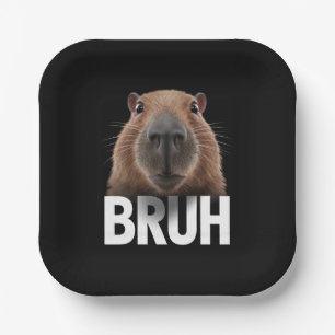 Funny Capybara Bruh Pappteller