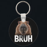 Funny Capybara Bruh Schlüsselanhänger<br><div class="desc">Funny Capybara Bruh</div>