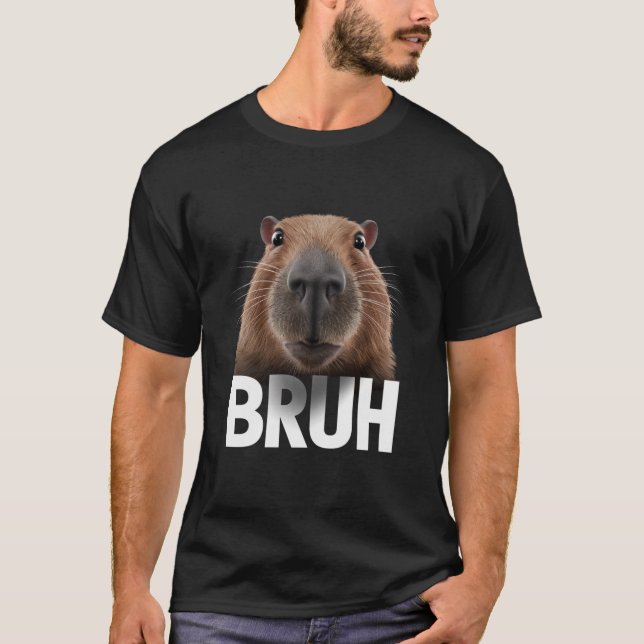 Funny Capybara Bruh T-Shirt (Vorderseite)