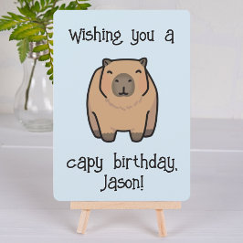 Funny Capybara Geburtstagskarte Feiertagskarte