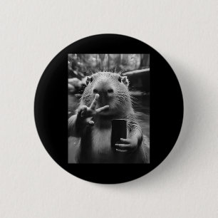 Funny Capybara gibt Cooles Capybara Selfie Mens Wo Button