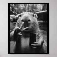 Funny Capybara gibt Cooles Capybara Selfie Mens Wo