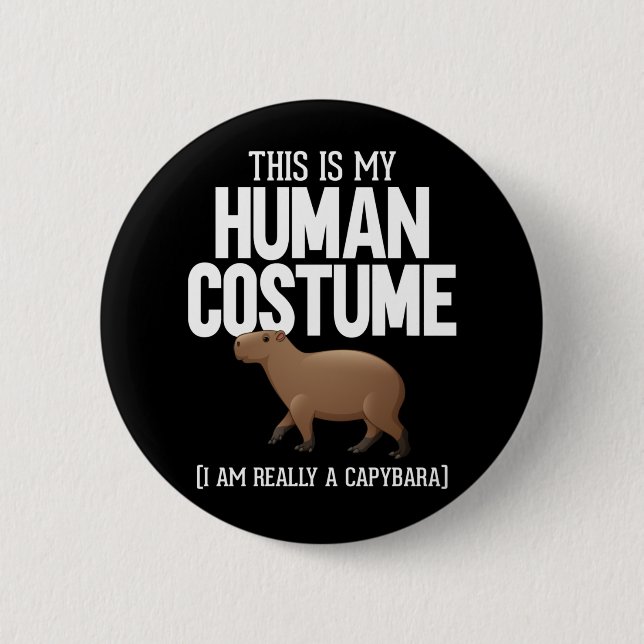 Funny Capybara Lover Süße Tier Button (Vorderseite)
