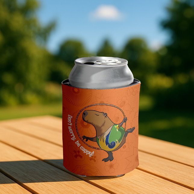 Funny Capybara Mach dir keine Sorgen, sei mit Capp Dosenkühler (Von Creator hochgeladen)
