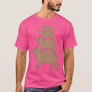 Funny Capybara Pyramid Capybara Ristorante da Vale T-Shirt