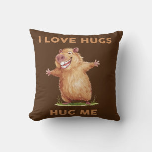 Funny Capybara Throw Kissen