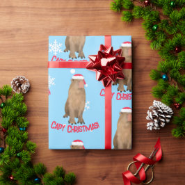 Funny Capybara Weihnachten Pun Holiday Geschenkpapier