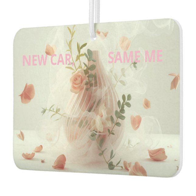 Funny Car Air Freshener – NEW CAR, SAME ME Autolufterfrischer (Links)
