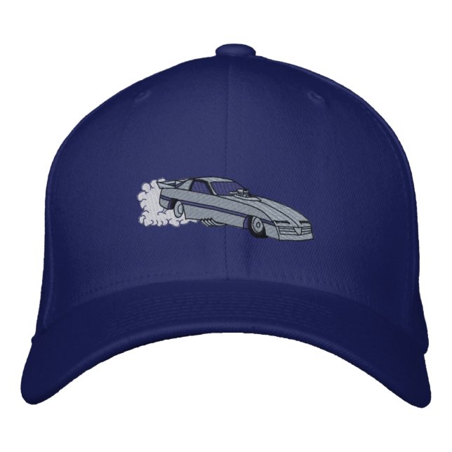 Funny Car Bestickte Baseballkappe (Vorderseite)