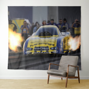 Funny Car Drag Racer Sport Wandteppich