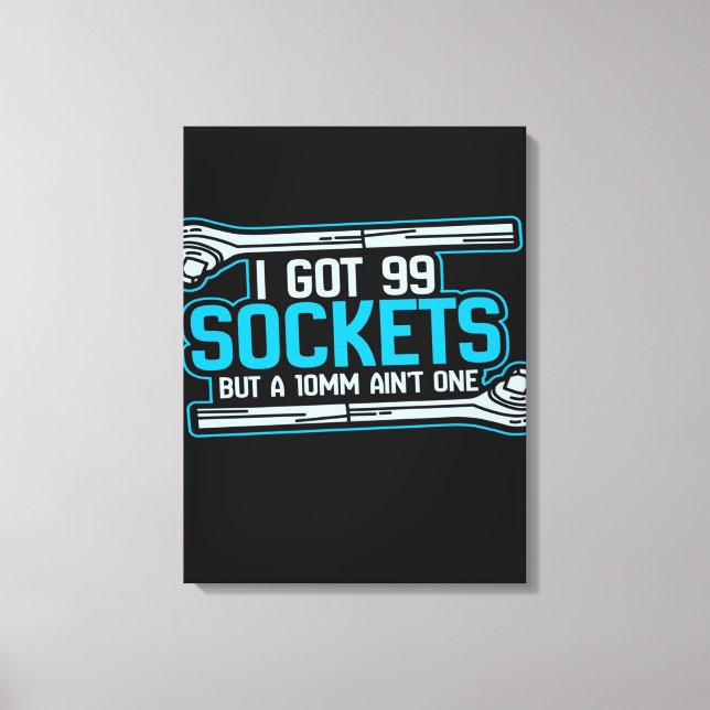Funny Car Mechanic Design | Mechanic Canvas Leinwanddruck (Vorderseite)