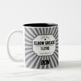 Funny Car Mechanic Lehrling Elbow Grease Joke Zweifarbige Tasse