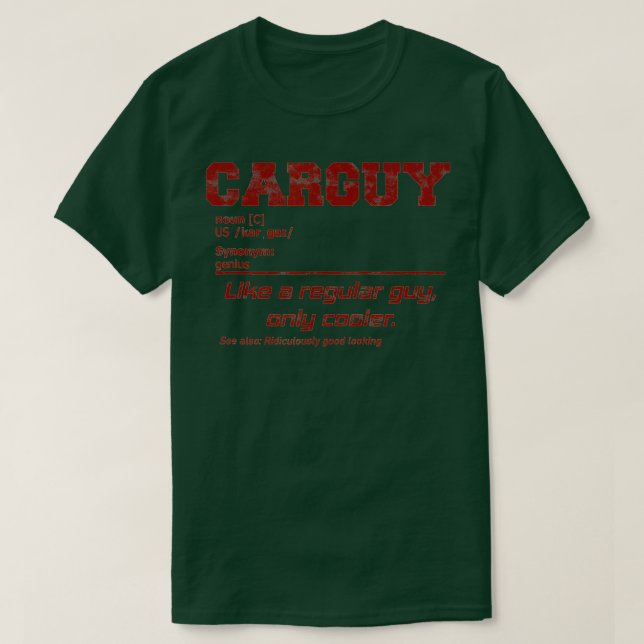 Funny Car Typ Geschenk Petrolhead Car Typ Definiti T-Shirt (Design vorne)