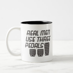 Funny Car Typ Geschenk Real Männer Drei Pedale ver Zweifarbige Tasse