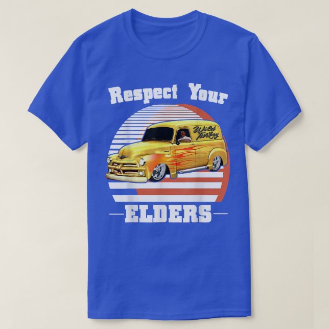 Funny Car Typ - Respektieren Sie Ihr älteres Class T-Shirt (Design vorne)
